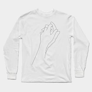 Minimalistic Linear Loving Hands Long Sleeve T-Shirt